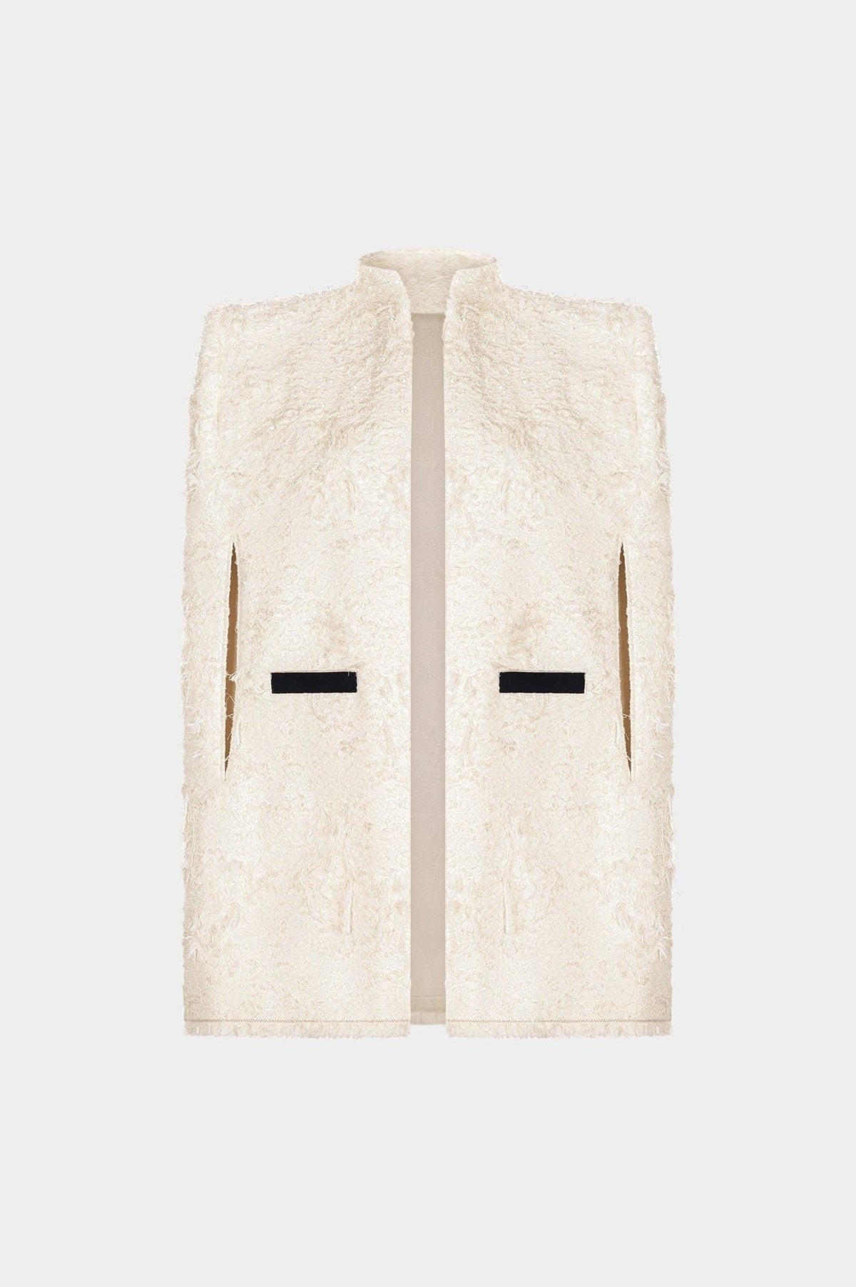 Ivory Crystal Beaded Cape by Montsand