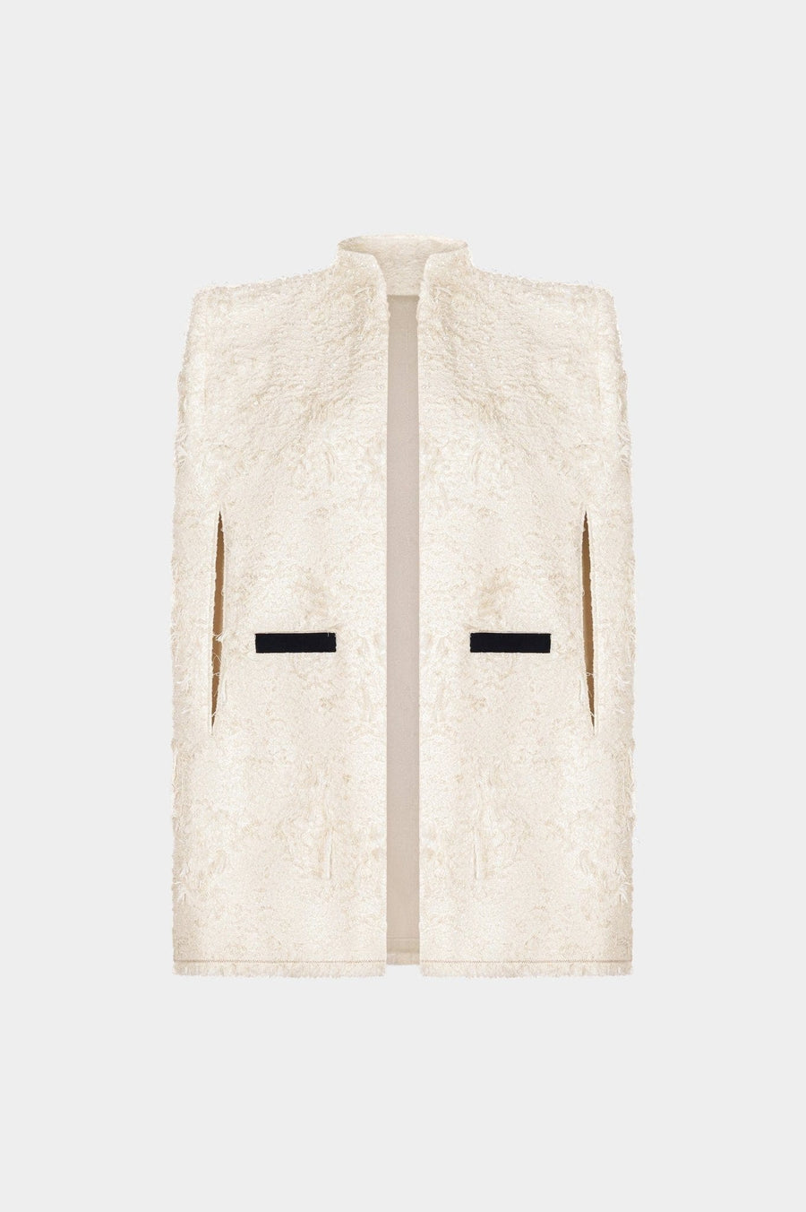 Ivory Crystal Beaded Cape