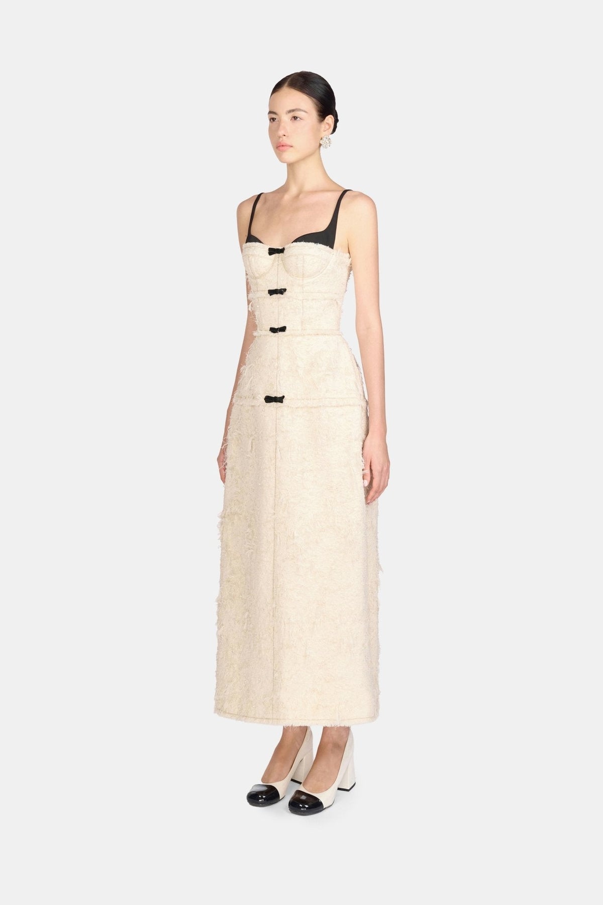 Ivory Crystal Beaded Dress by Montsand