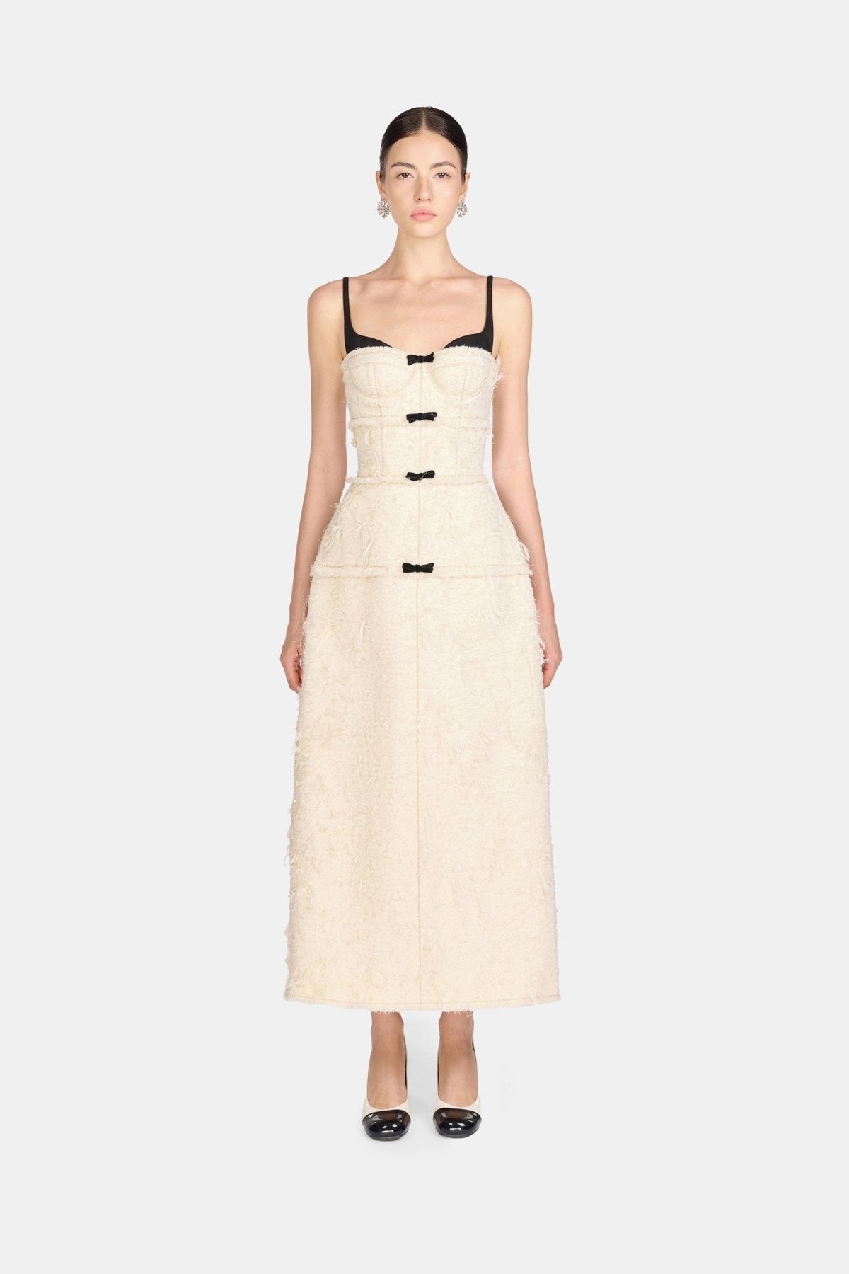 Ivory Crystal Beaded Dress by Montsand