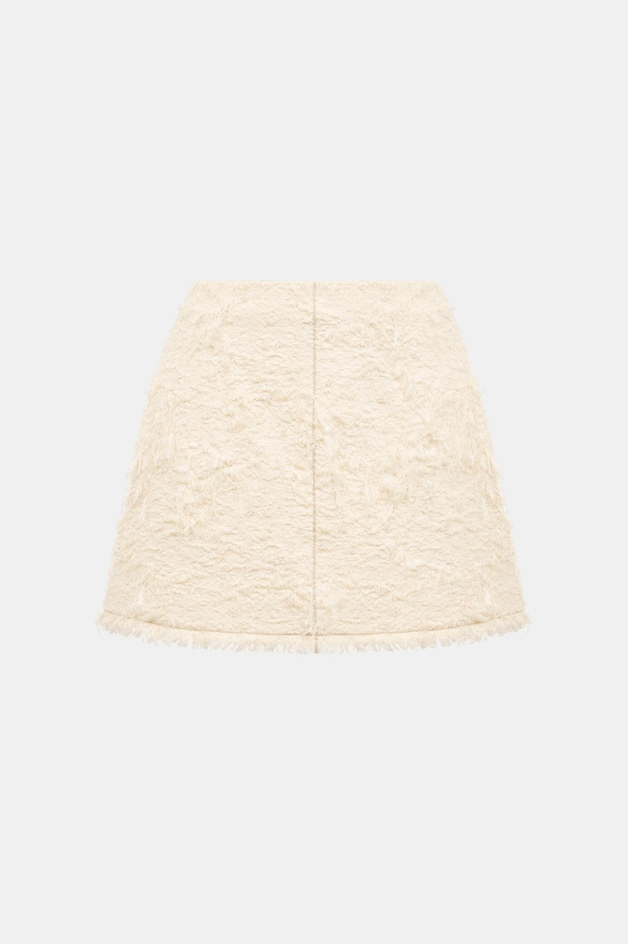 Ivory Crystal Beaded Mini Skirt