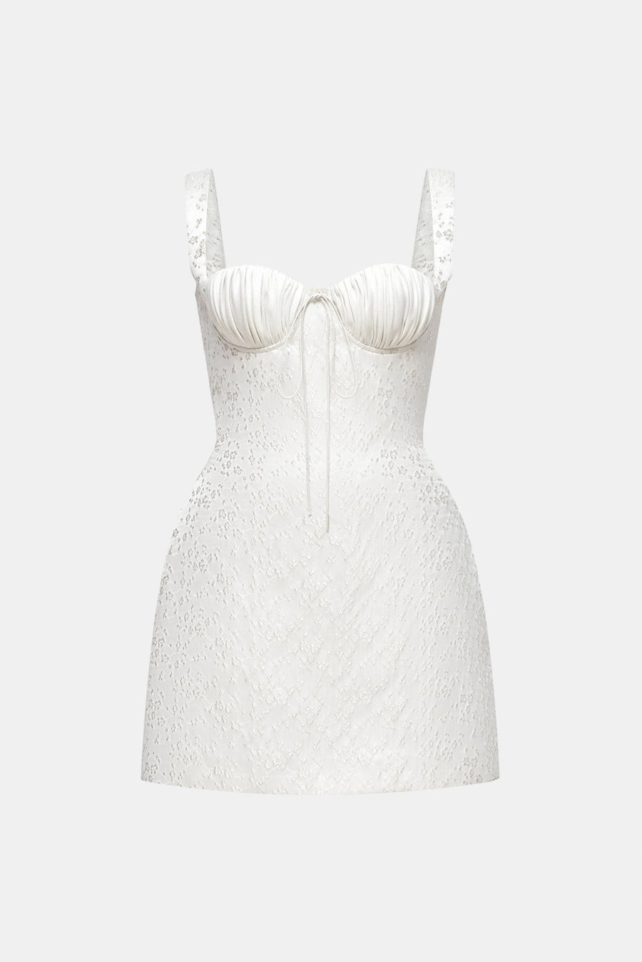 Ivory Floral Bustier Mini Dress