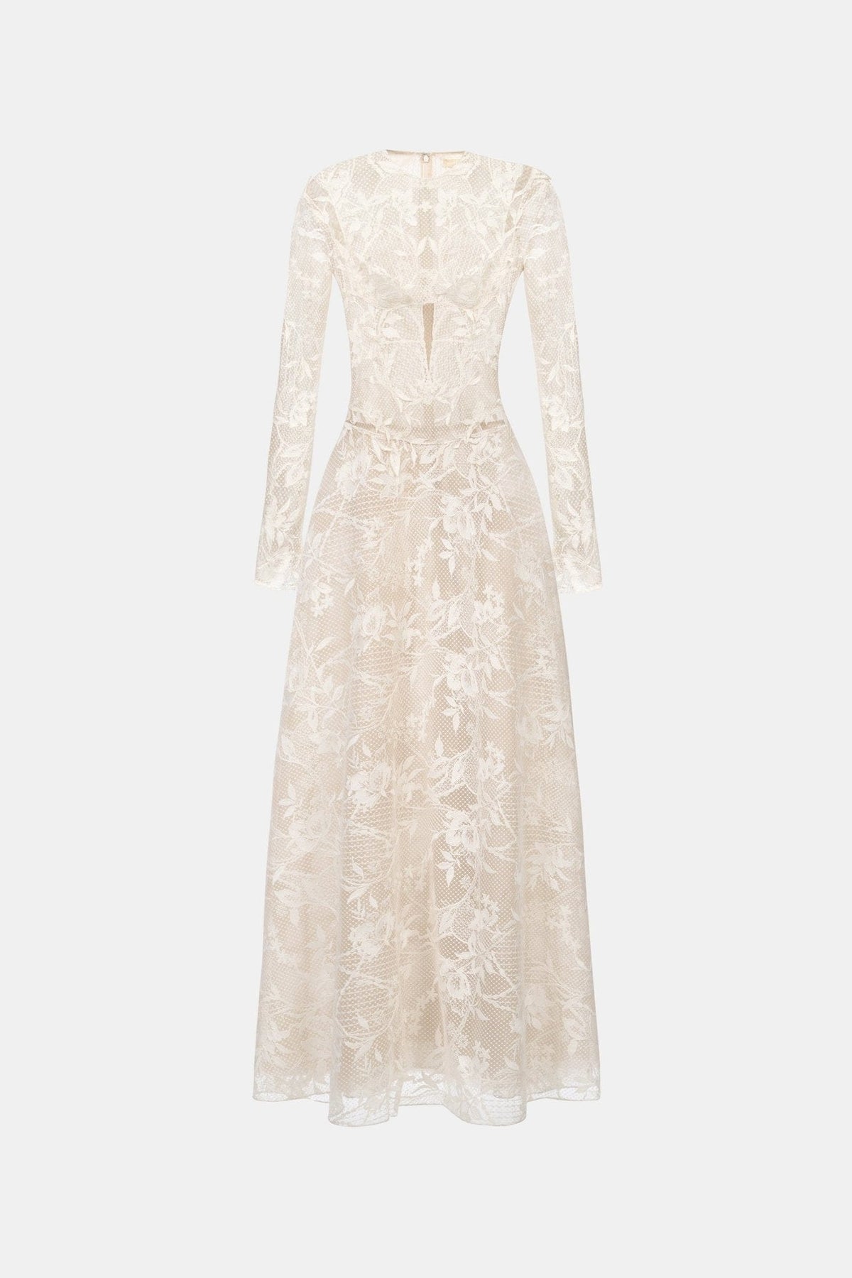 Ivory Lace Maxi Dress by Montsand