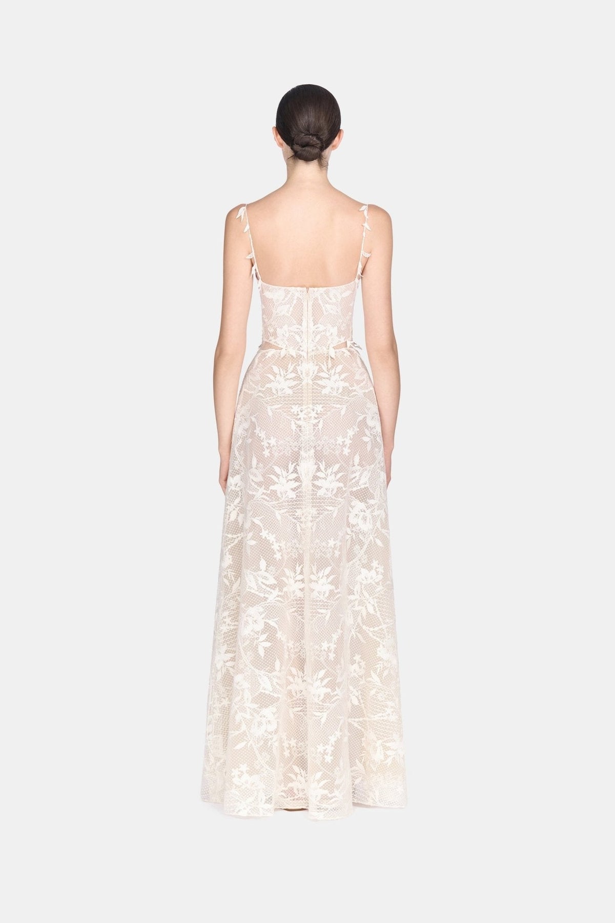 Ivory Strap Lace Dress by Montsand