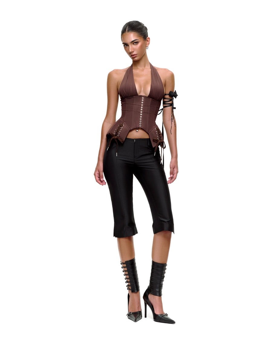 JENNIFER CORSET TOP (BROWN)