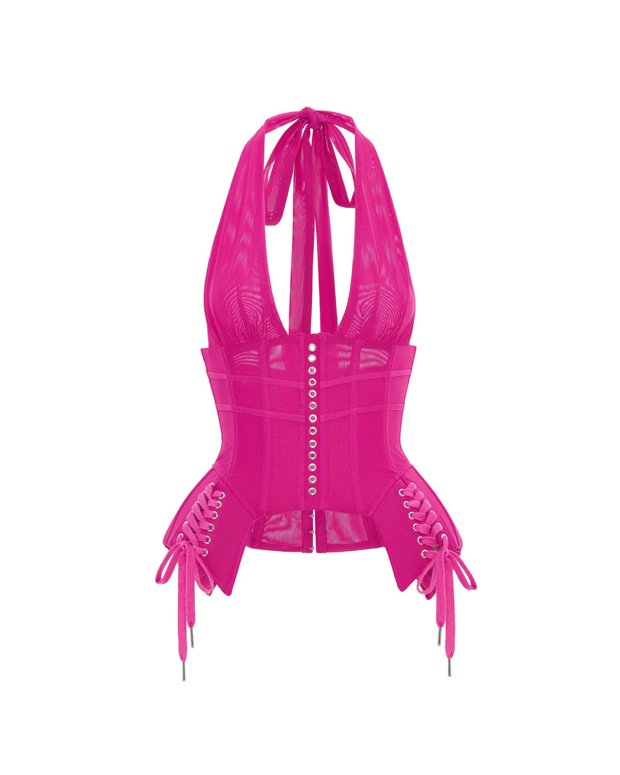 JENNIFER CORSET TOP (HOT PINK)