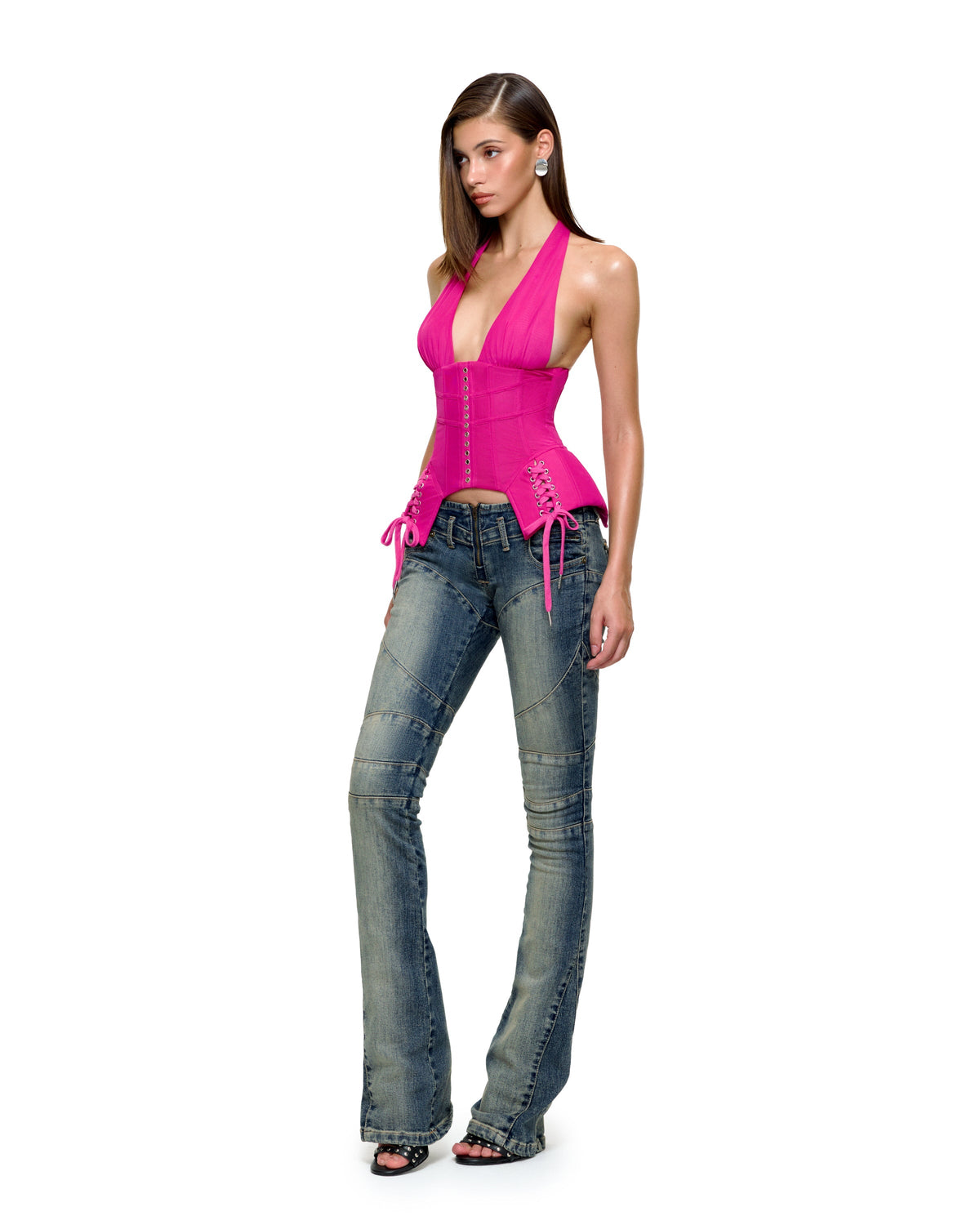 JENNIFER CORSET TOP (HOT PINK) by BUPBES
