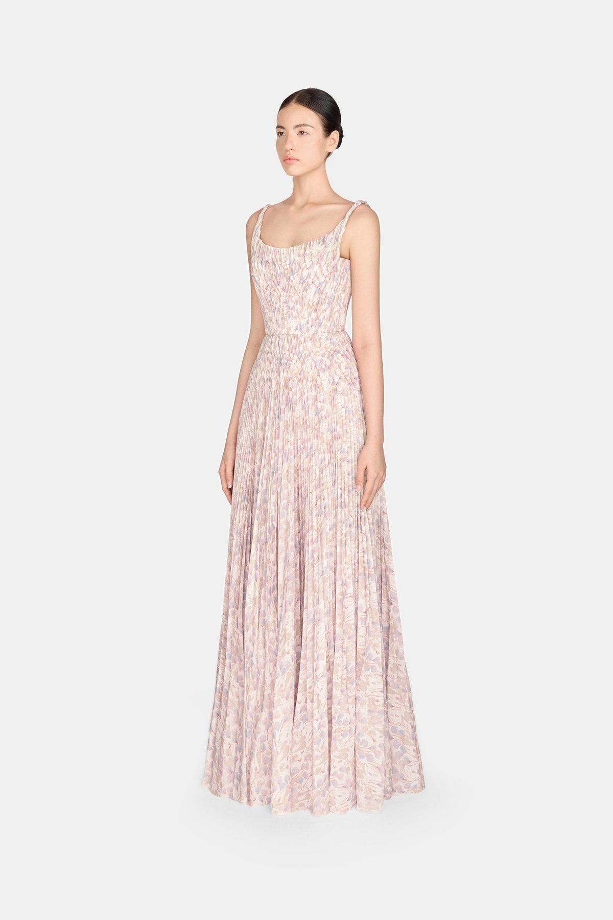 Lavender Pleated Maxi Dress by Montsand