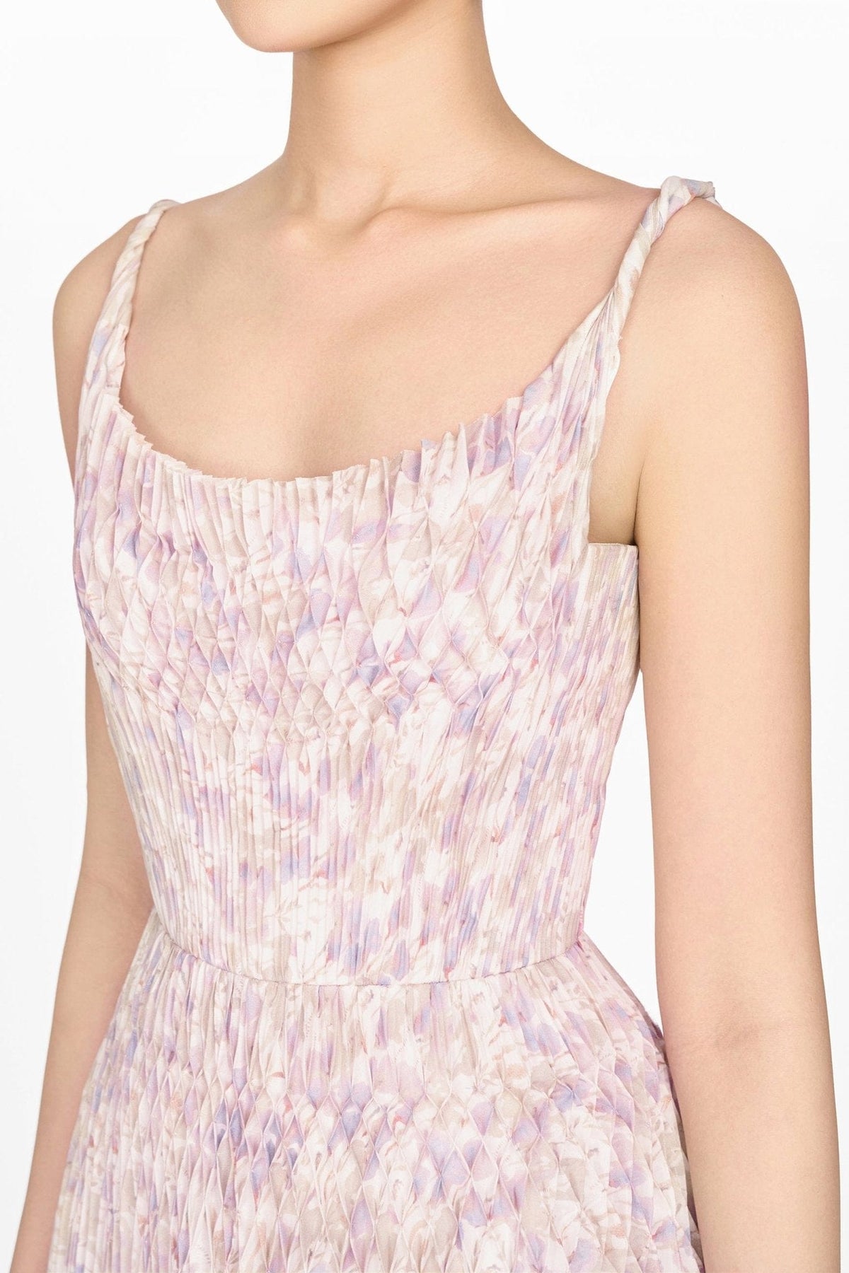 Lavender Pleated Maxi Dress by Montsand