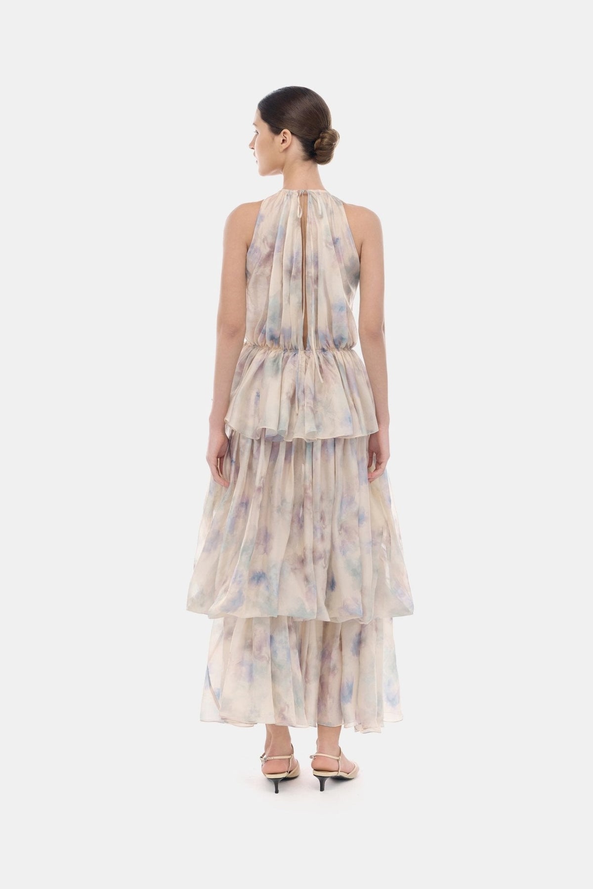 Lavender Tiered Halter Bubble Dress by Montsand