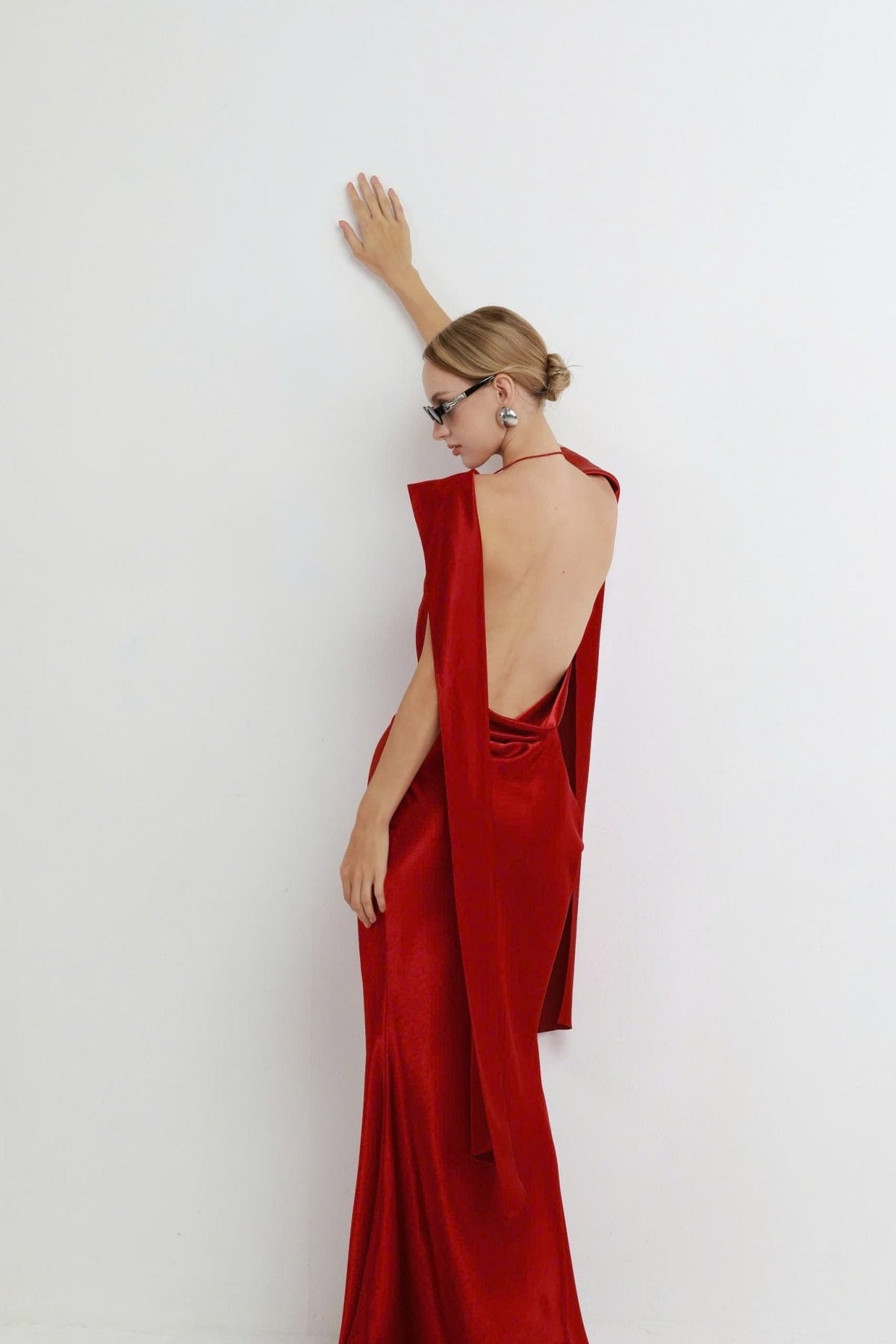 Liora Backless Satin Gown by COCOSIN