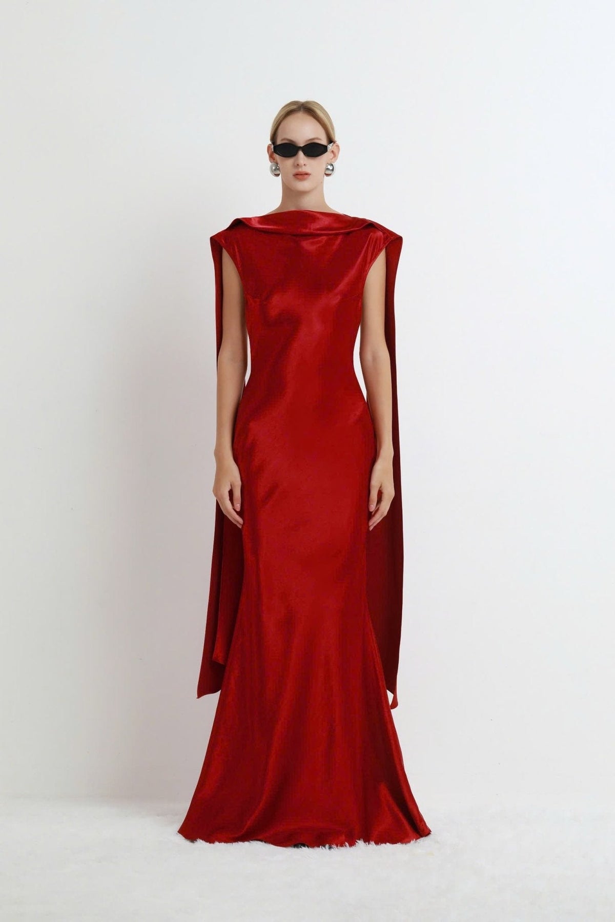 Liora Backless Satin Gown by COCOSIN