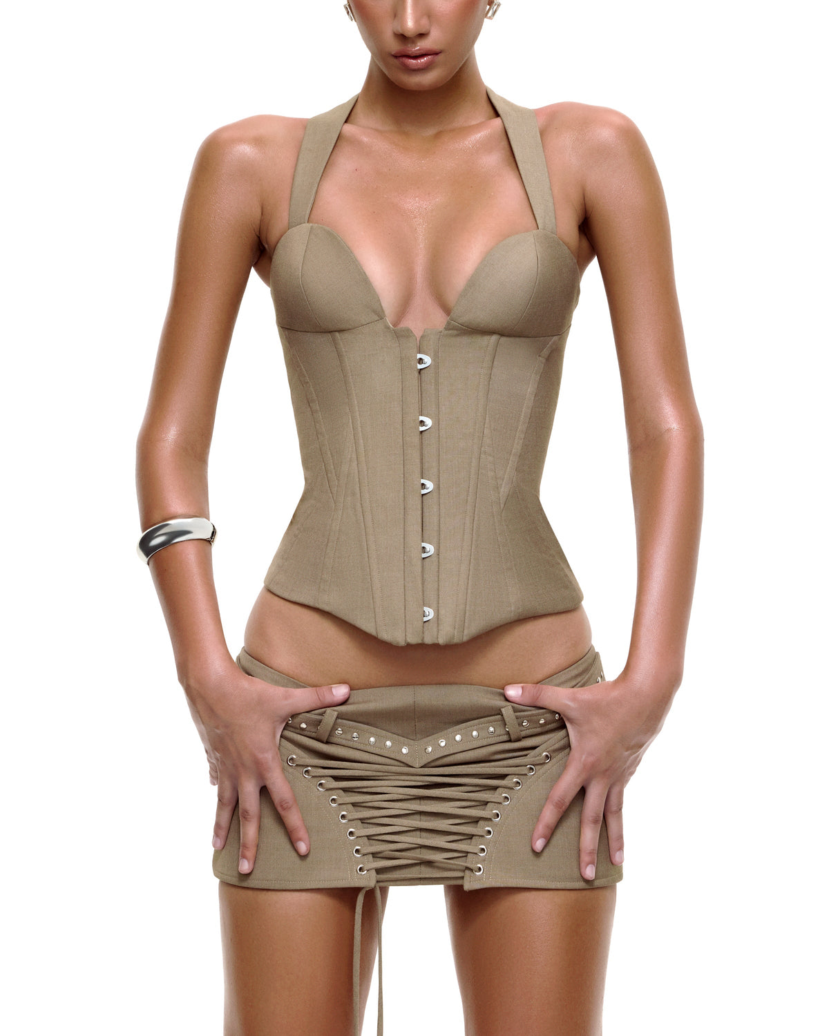MEGHAN CORSET (KHAKI) by BUPBES