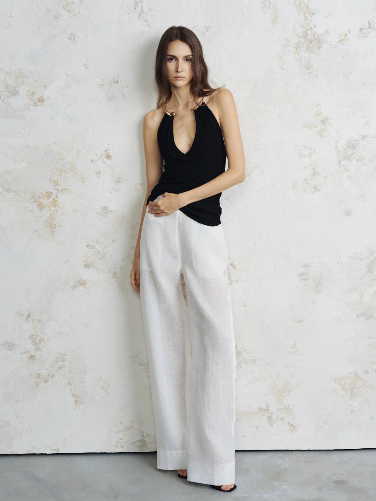 The Side-Slit Linen Pants by COCOSIN