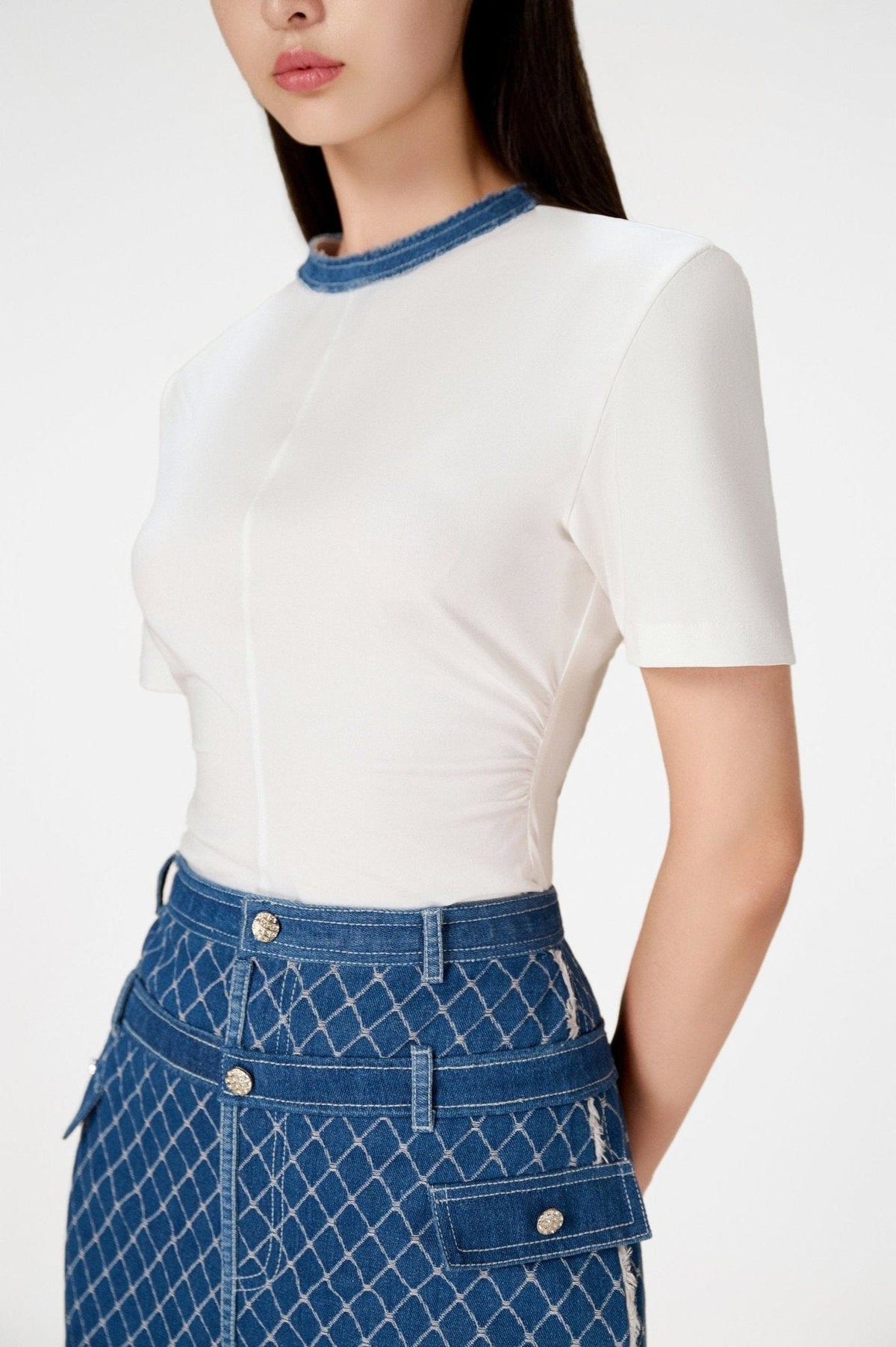 Mimi Denim Pencil Skirt by Montsand