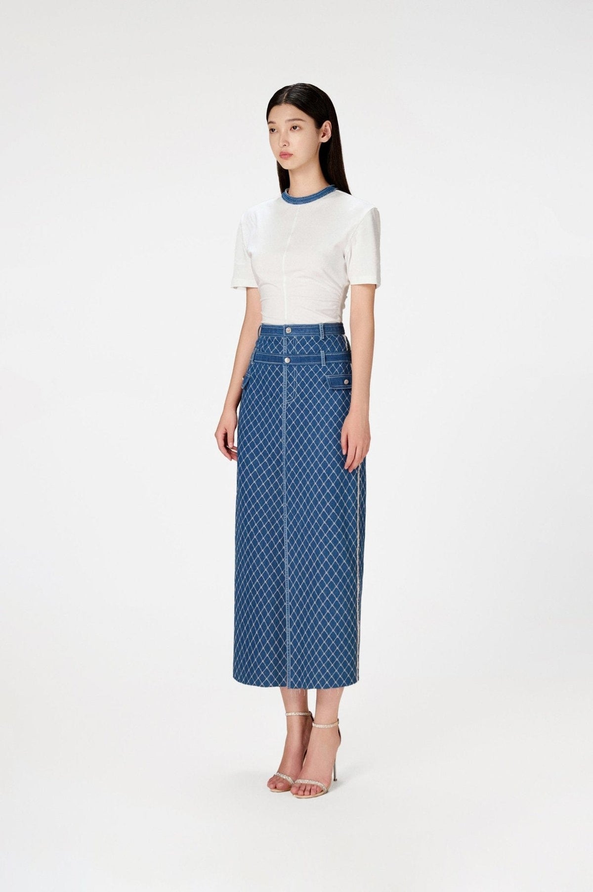 Mimi Denim Pencil Skirt by Montsand