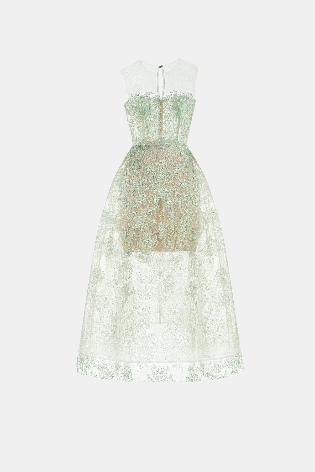 Mint Beaded Lace Dress by Montsand