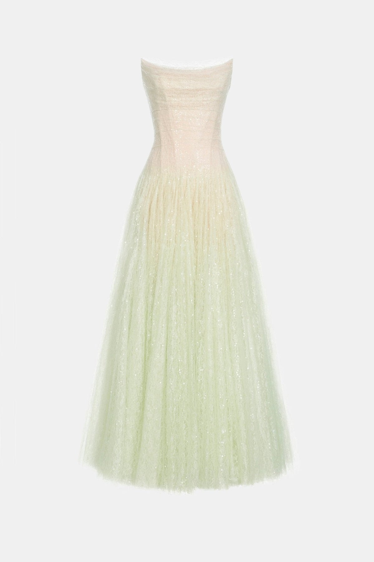 Mint Draped Lace Maxi Dress by Montsand