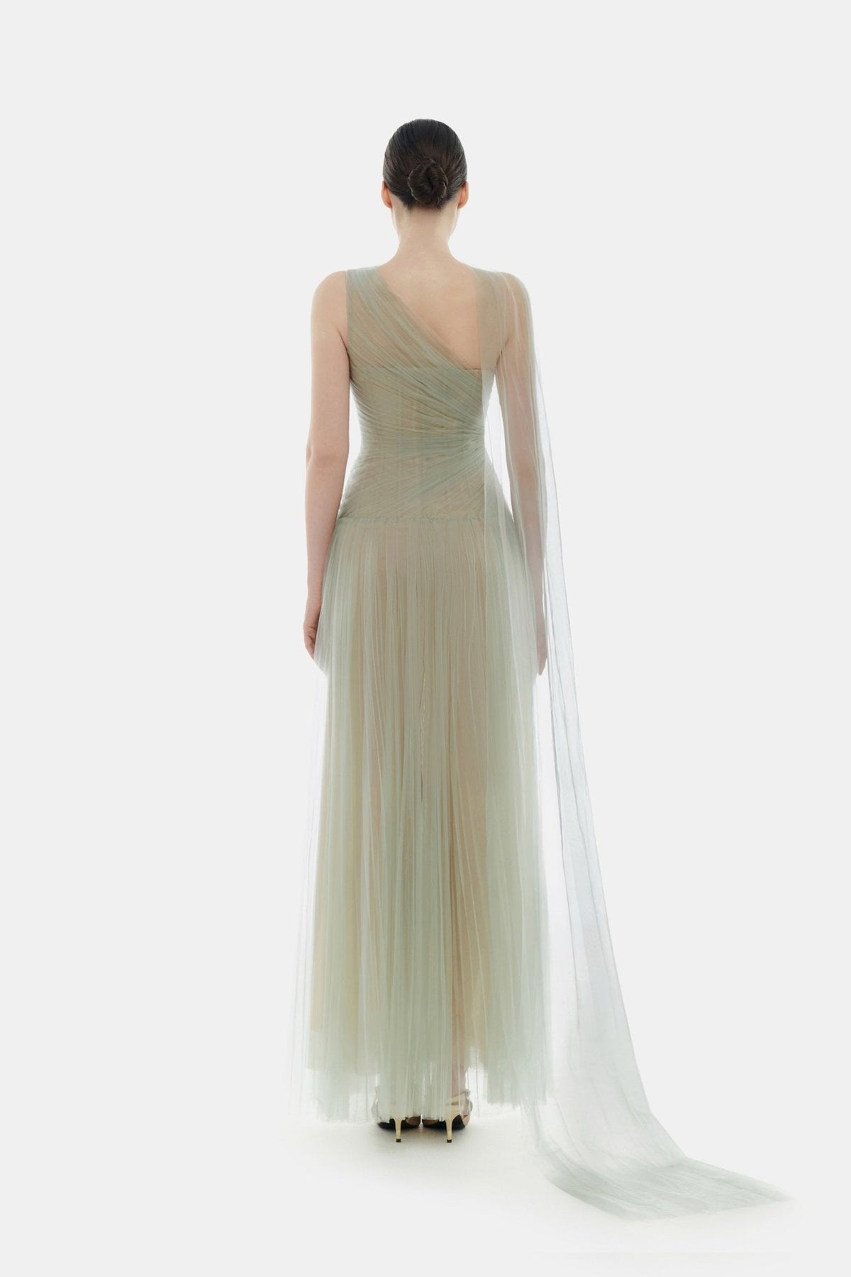 Mint Draped Maxi Dress by Montsand
