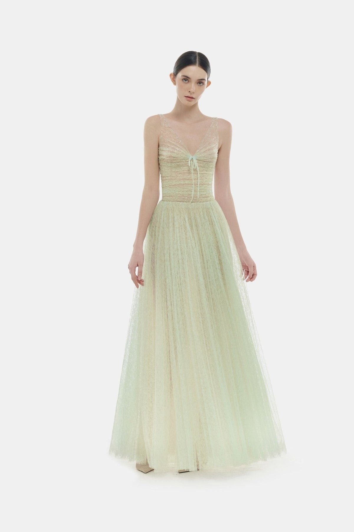 Mint Drapped Maxi Dress by Montsand