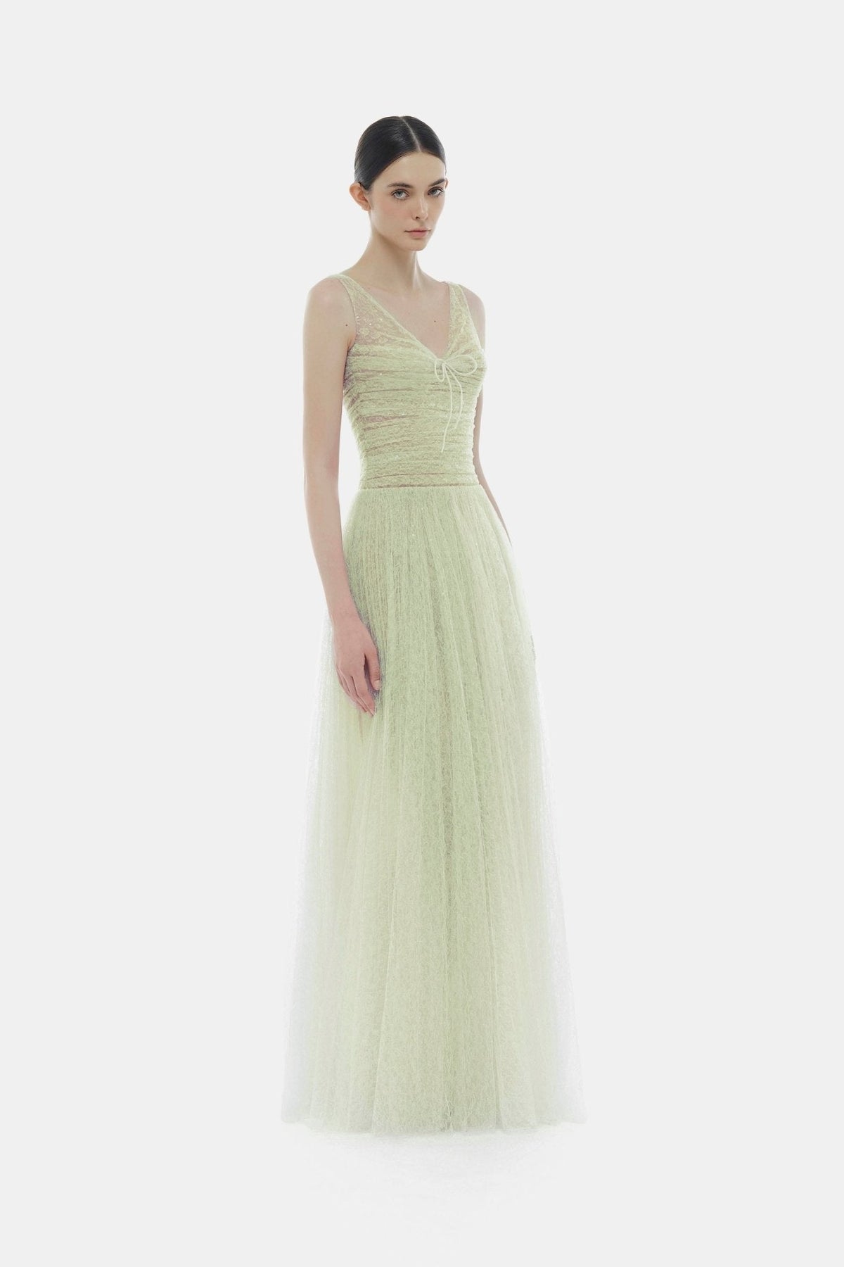 Mint Drapped Maxi Dress by Montsand