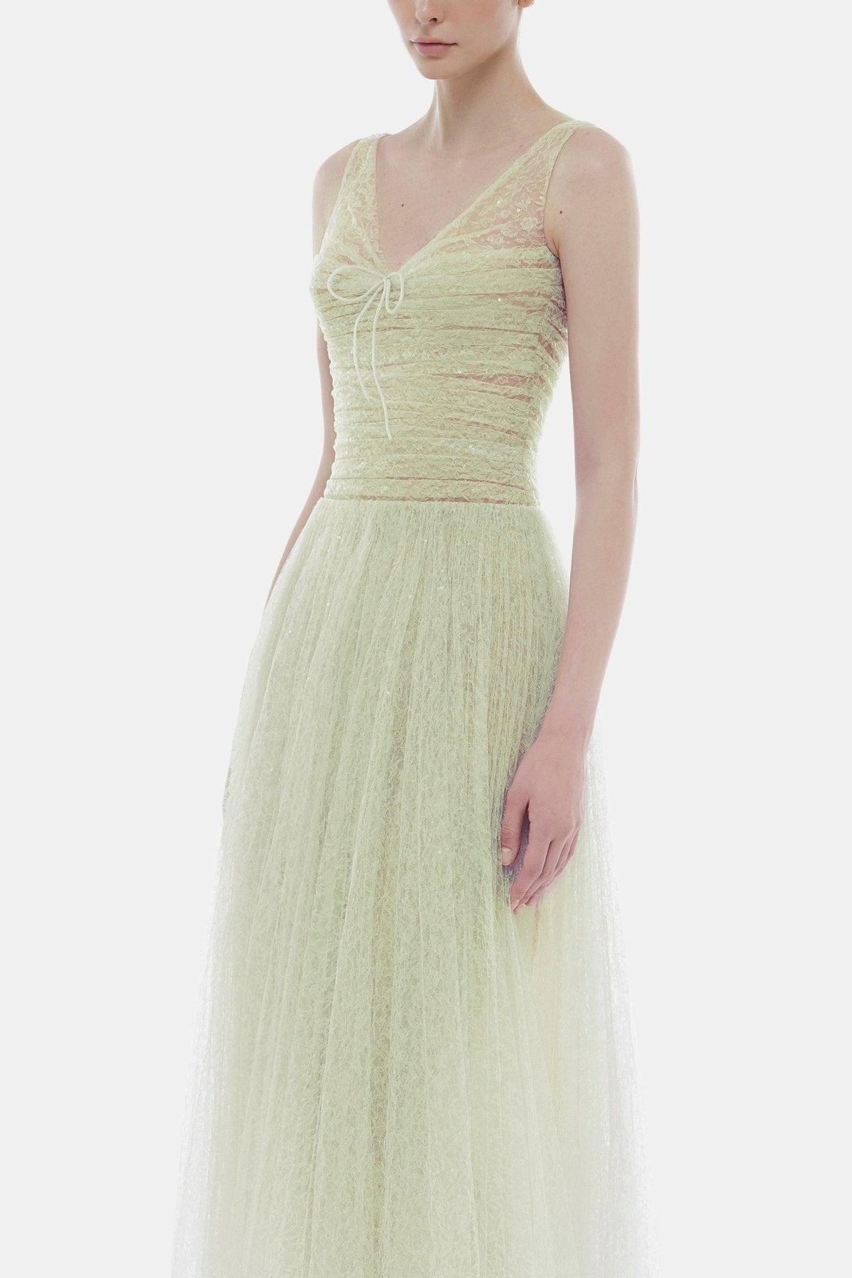Mint Drapped Maxi Dress by Montsand