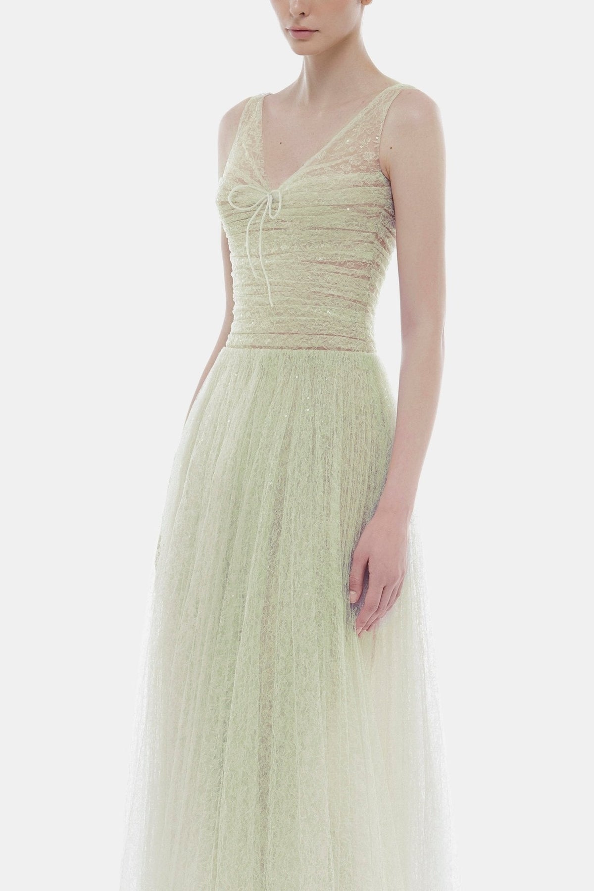 Mint Drapped Midi Dress by Montsand