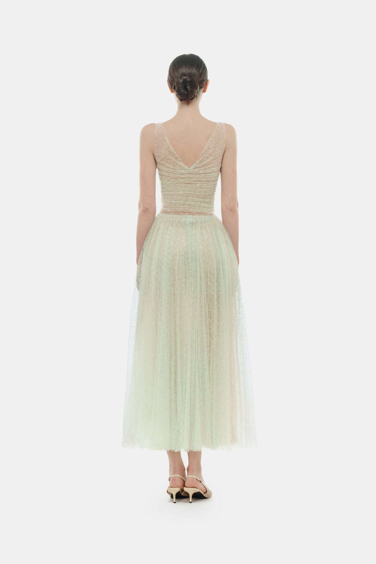 Mint Drapped Midi Dress by Montsand