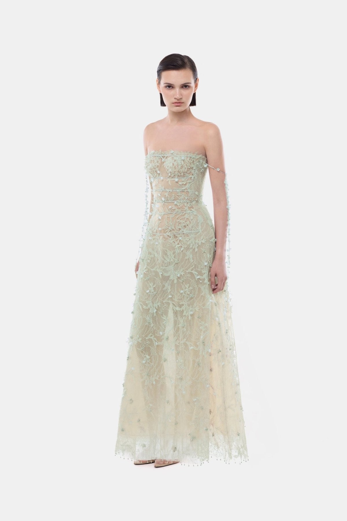 Mint Floral String Maxi Dress by Montsand