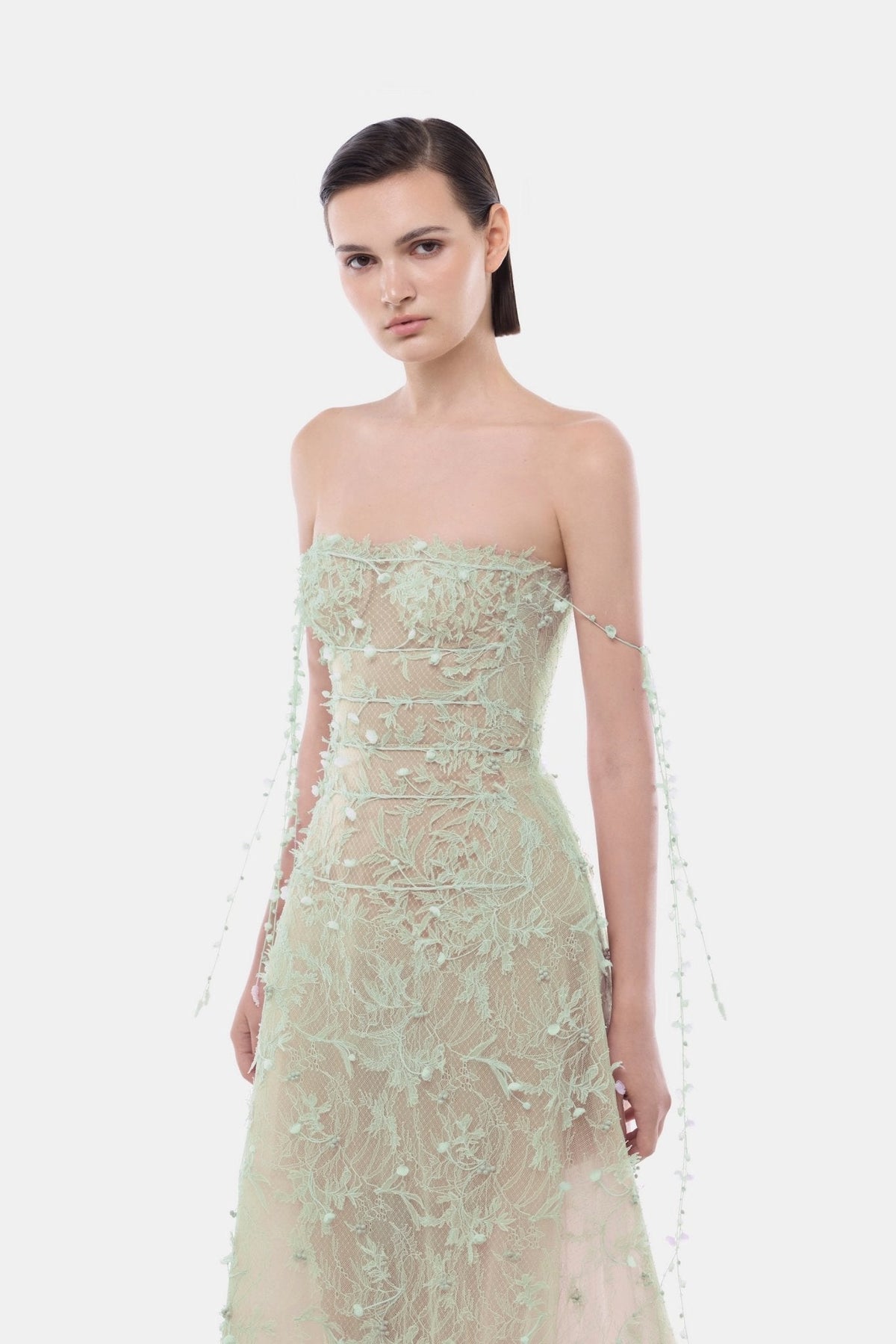 Mint Floral String Maxi Dress by Montsand