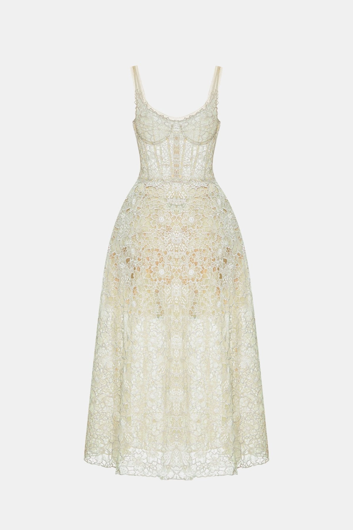 Mint Flower Lace Maxi Dress by Montsand