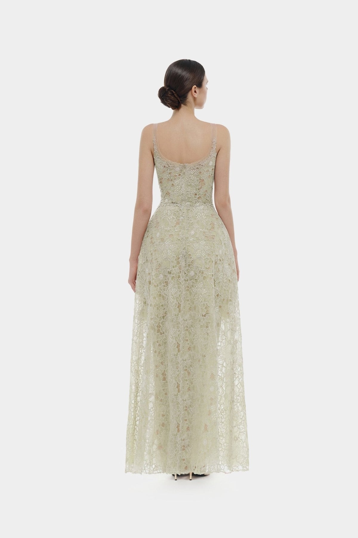 Mint Flower Lace Maxi Dress by Montsand