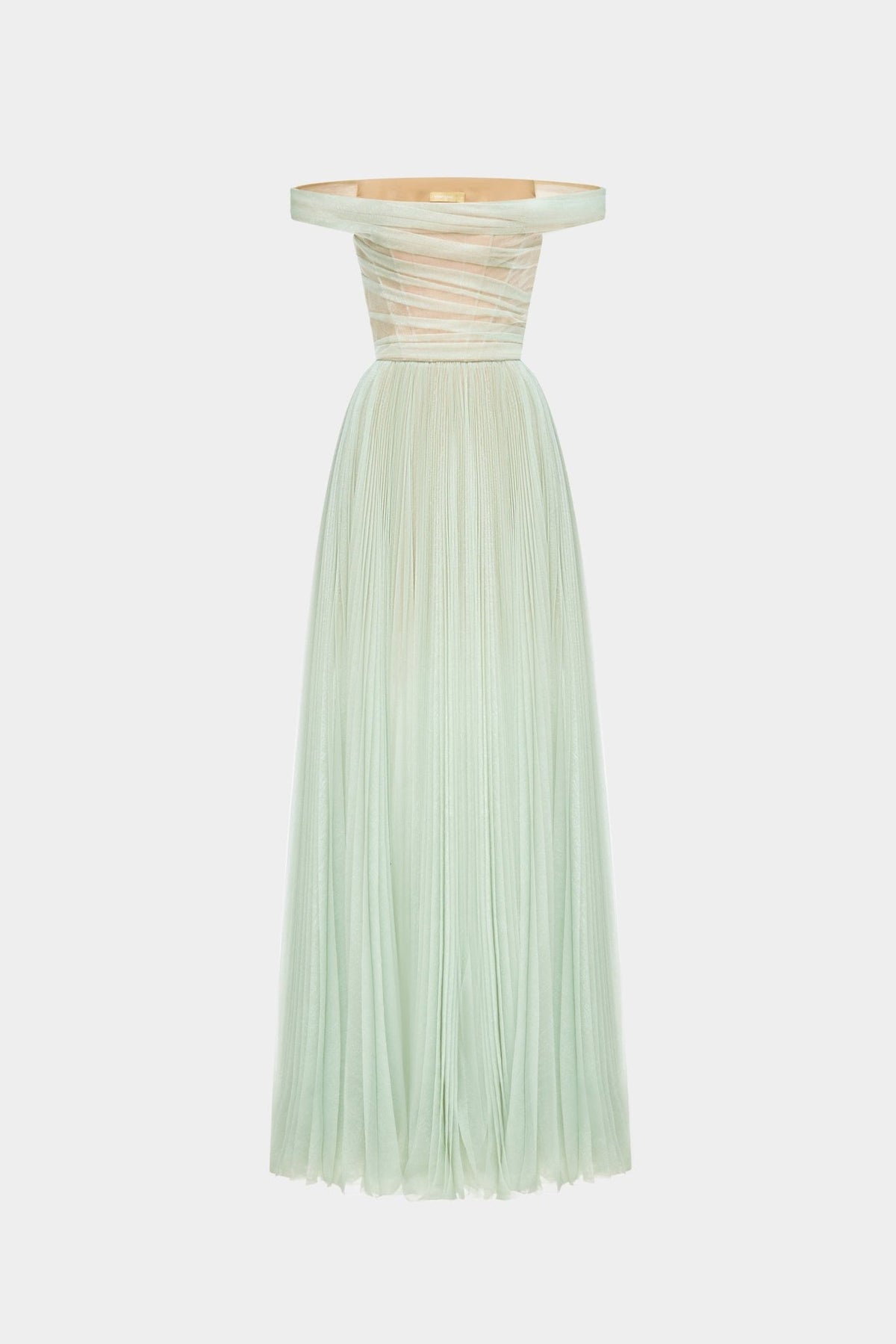 Mint Off-shoulder Maxi Dress by Montsand