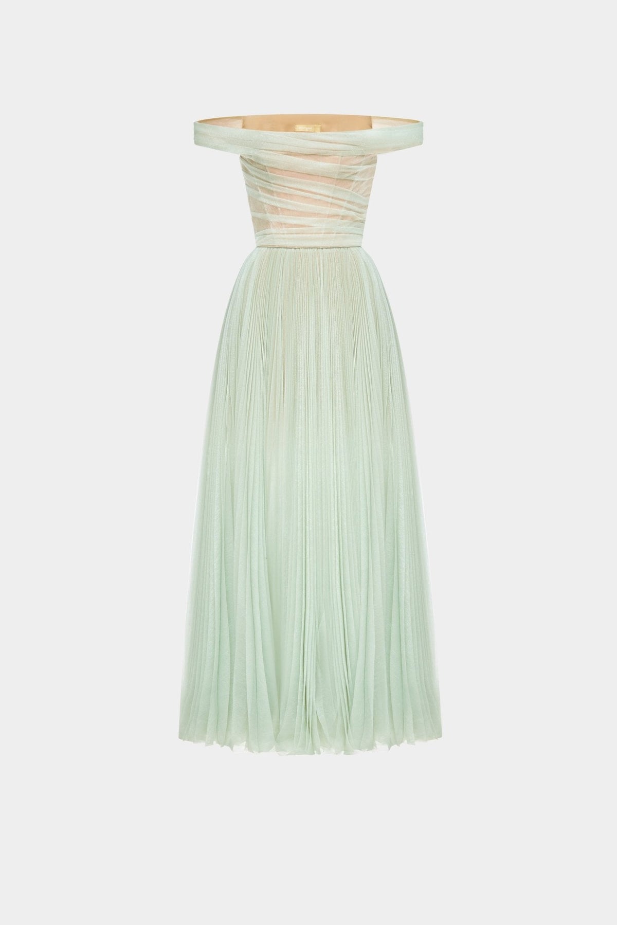 Mint Off-shoulder Midi Dress by Montsand