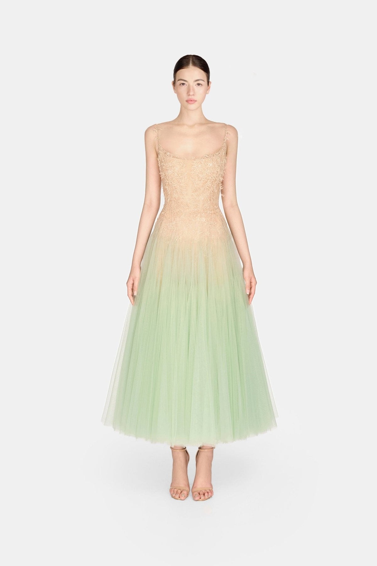 Mint Ombre Lace Midi Dress by Montsand