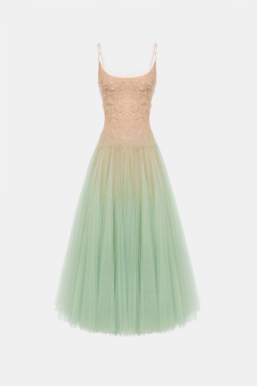 Mint Ombre Lace Midi Dress