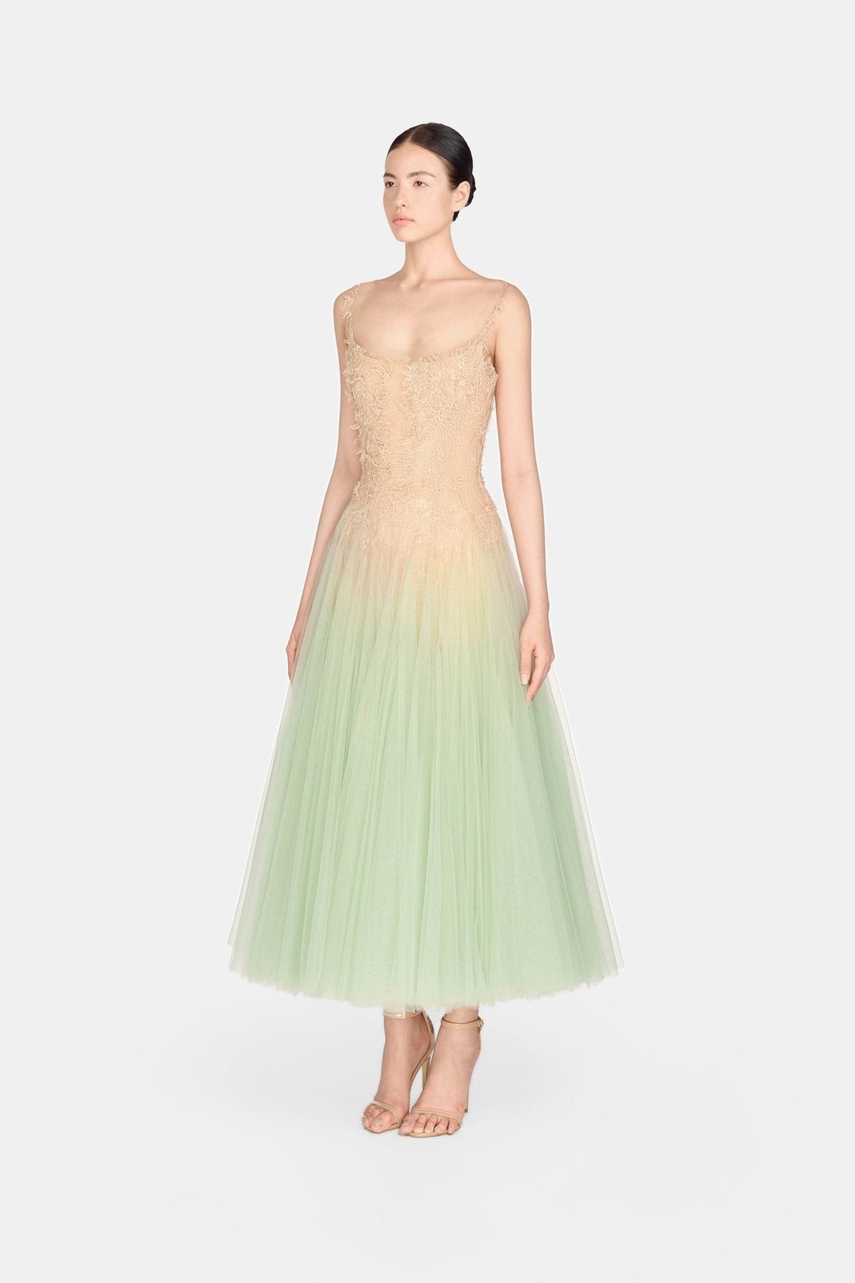 Mint Ombre Lace Midi Dress by Montsand