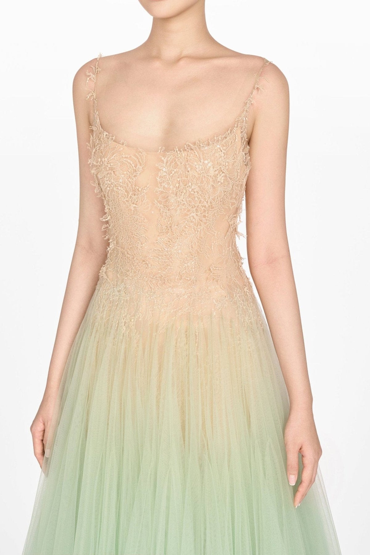 Mint Ombre Lace Midi Dress by Montsand