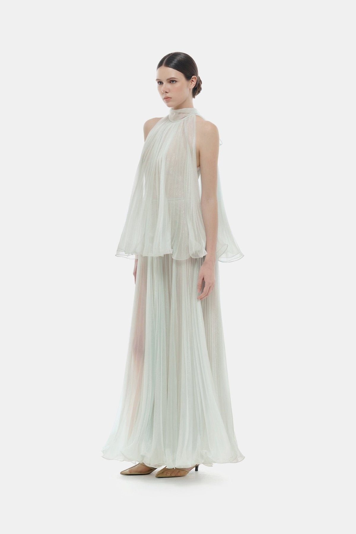 Mint Pleated Dress by Montsand