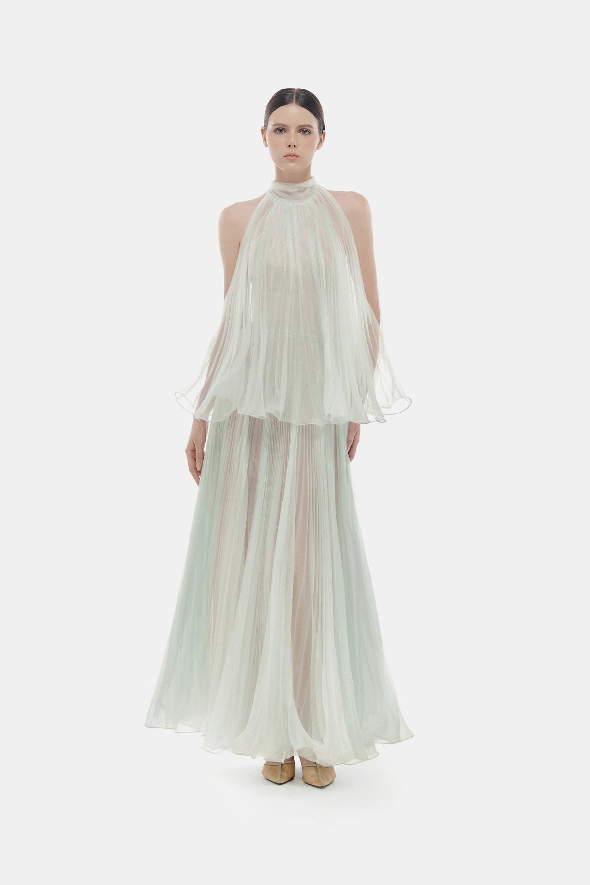 Mint Pleated Dress by Montsand