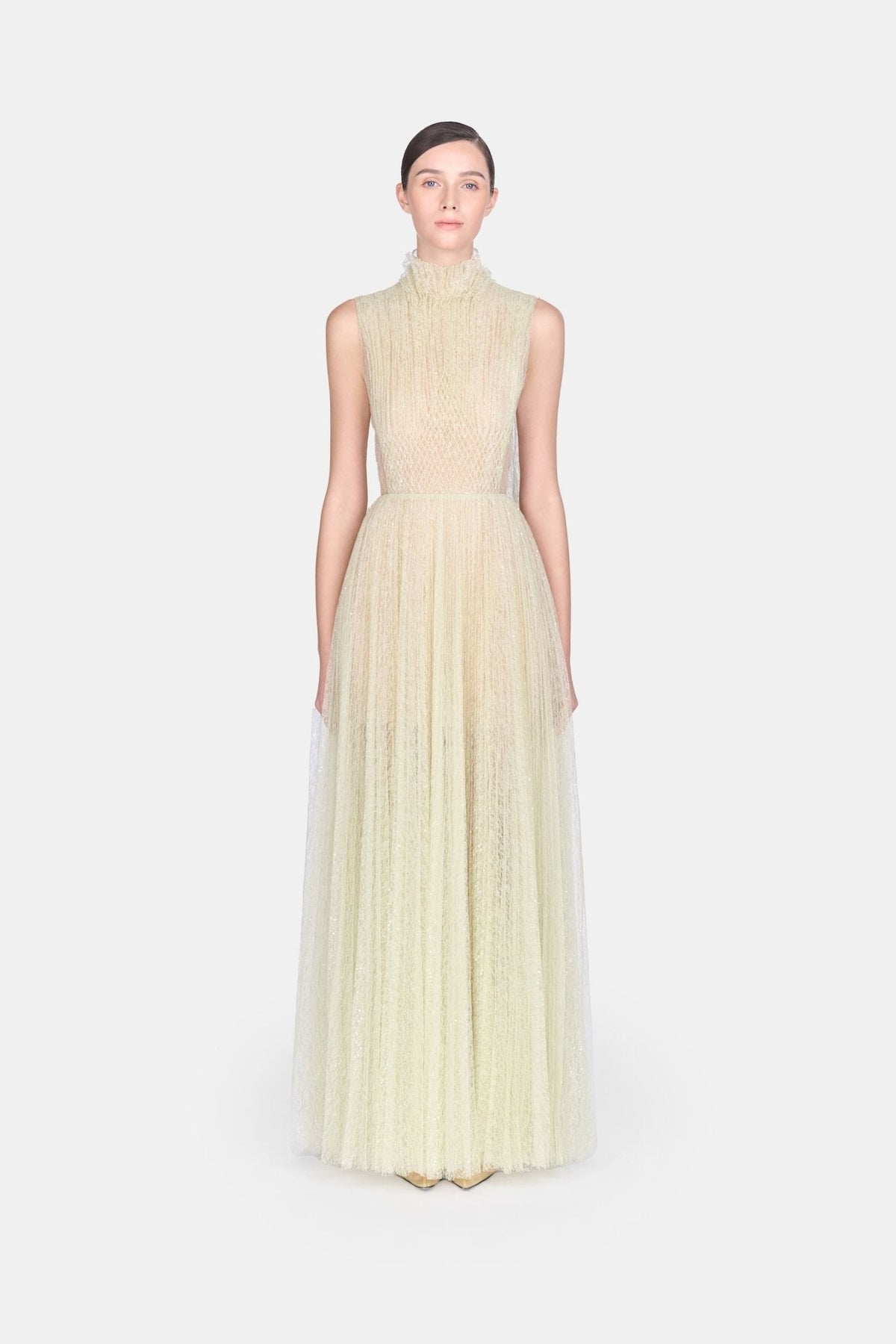 Mint Smocked Lace Maxi Dress by Montsand