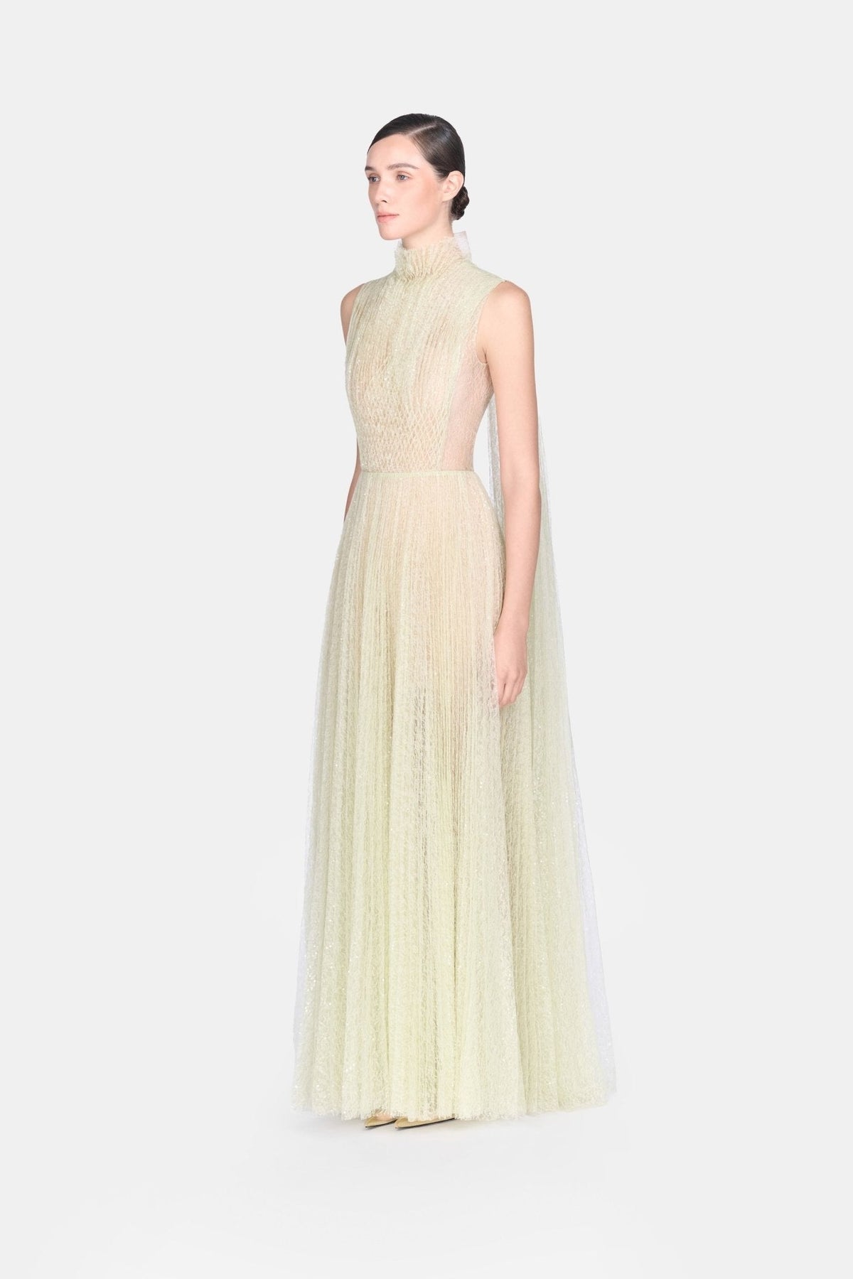 Mint Smocked Lace Maxi Dress by Montsand