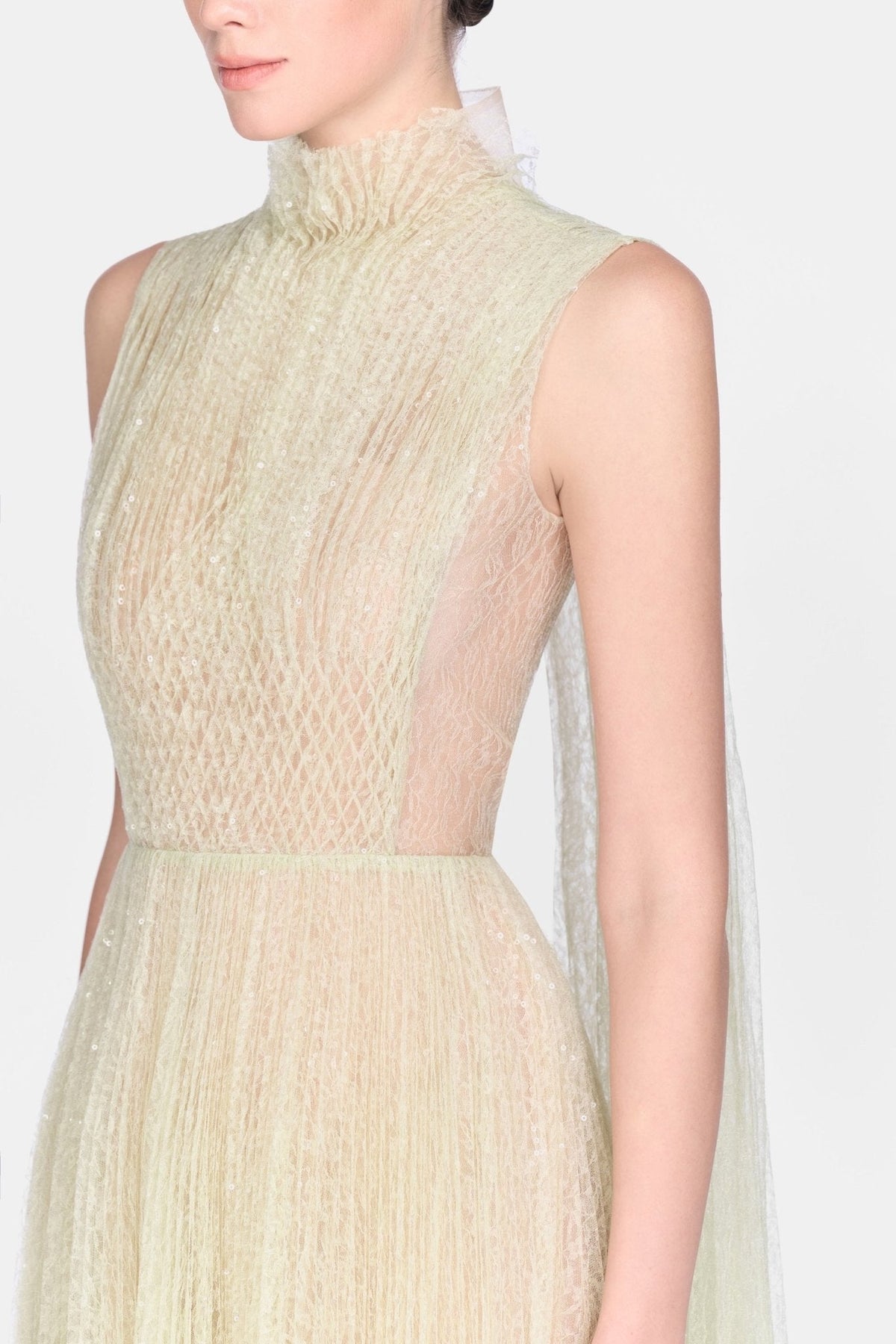 Mint Smocked Lace Maxi Dress by Montsand