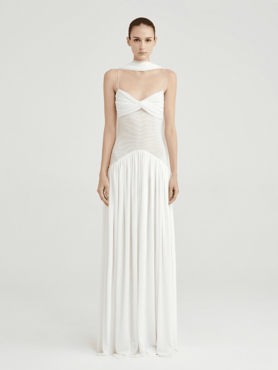 Muse Mesh Halter Gown