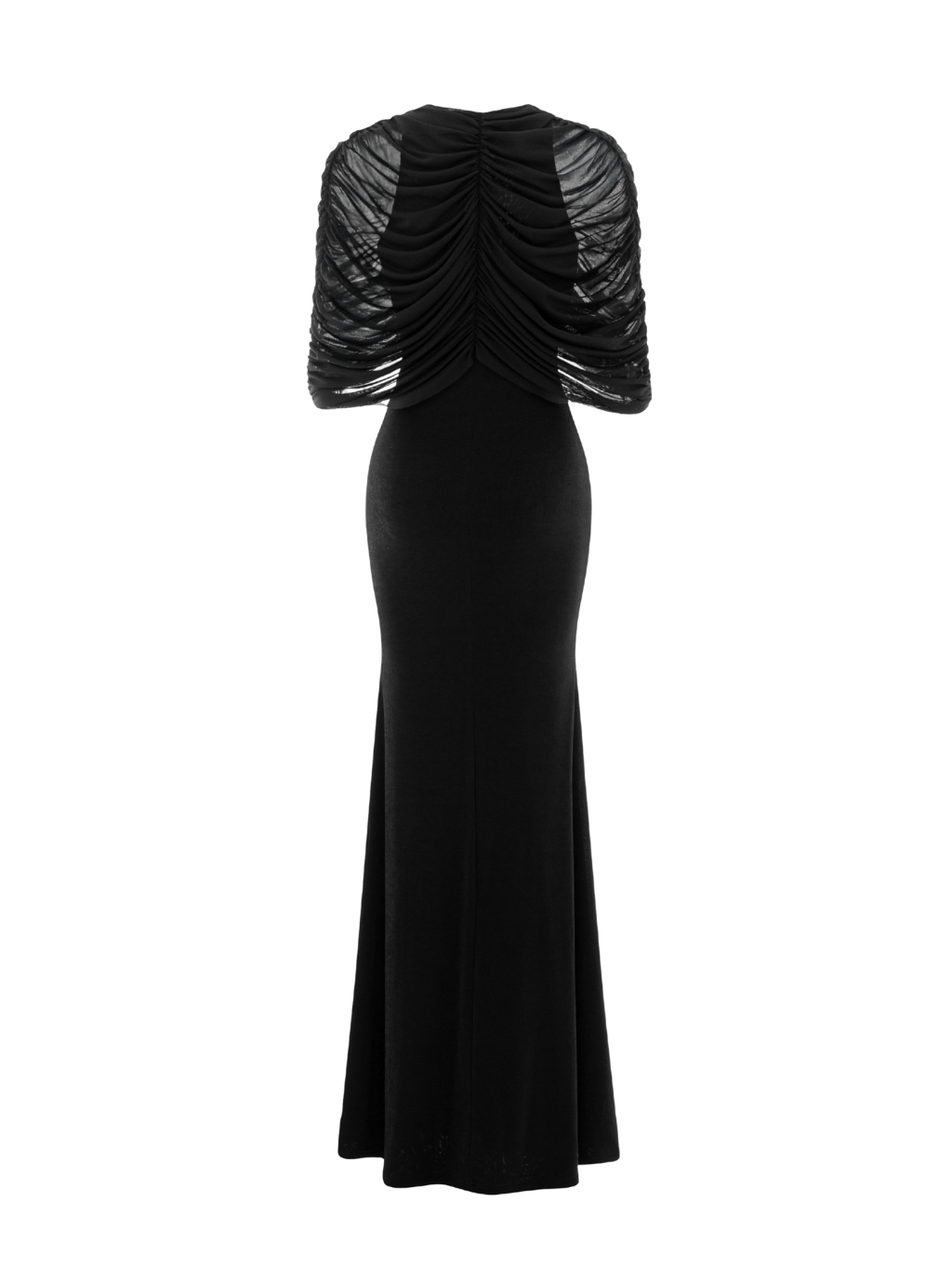 Nocturne Draped Mesh Gown by COCOSIN