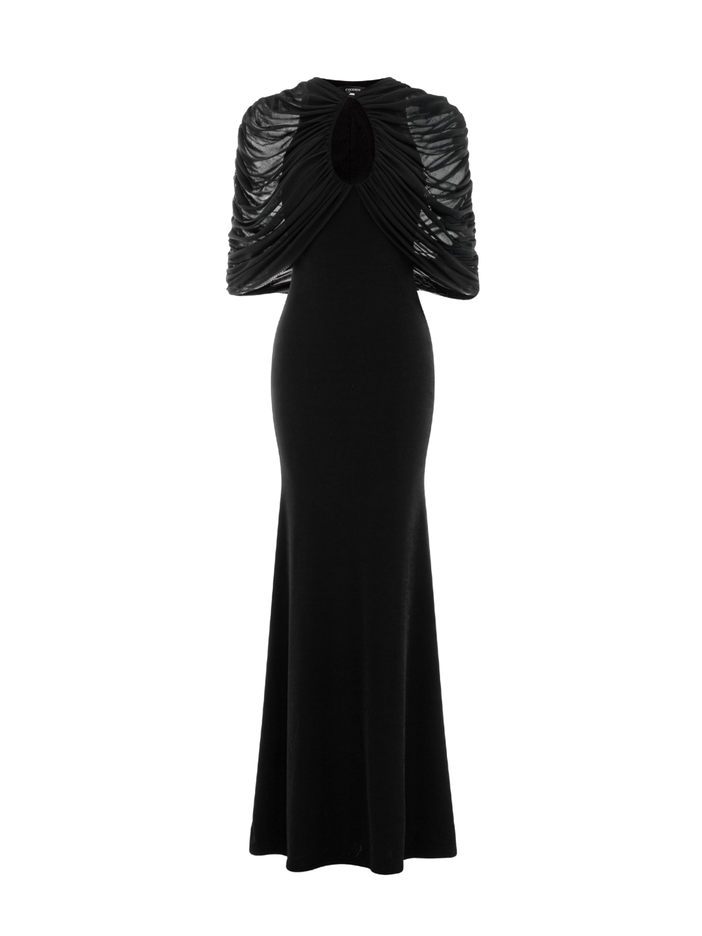 Nocturne Draped Mesh Gown by COCOSIN