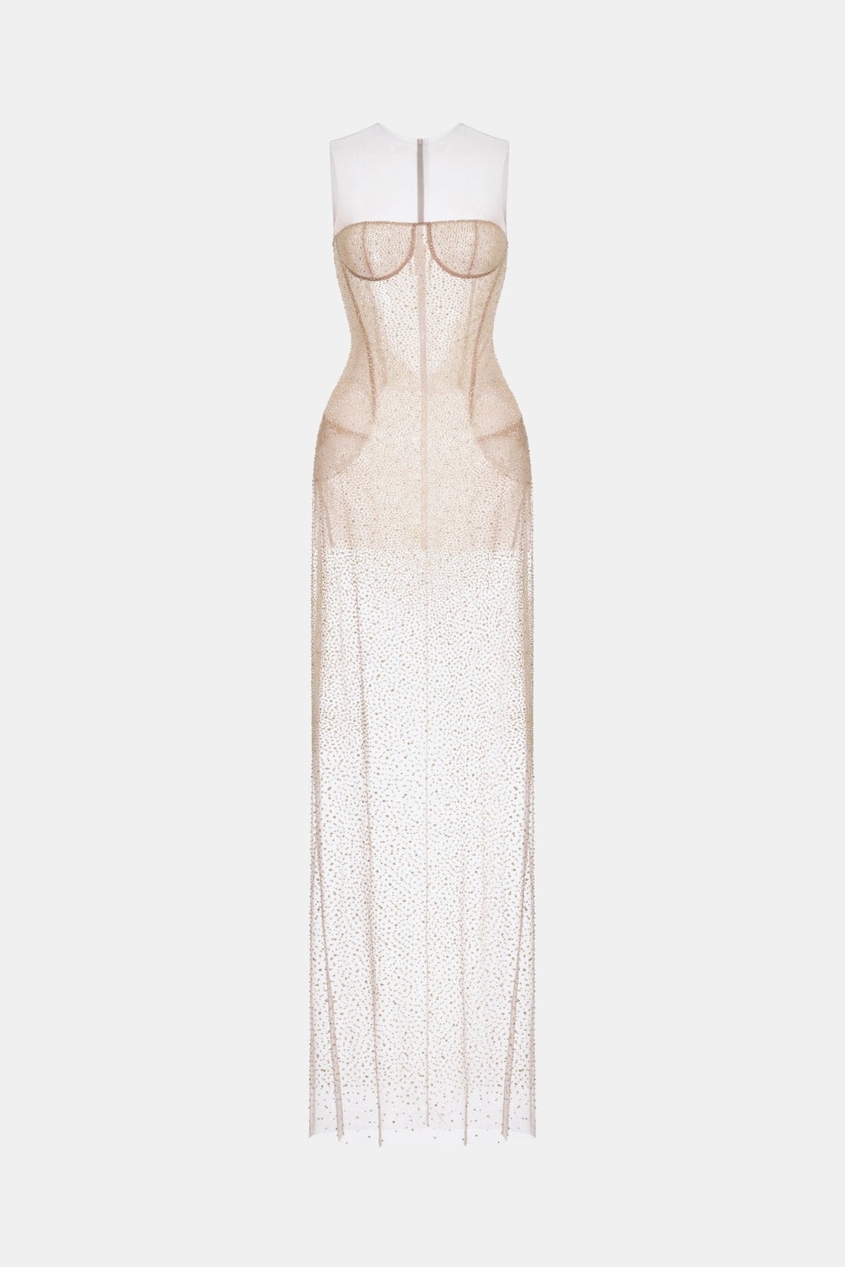 Nude Embellished Dress by Montsand
