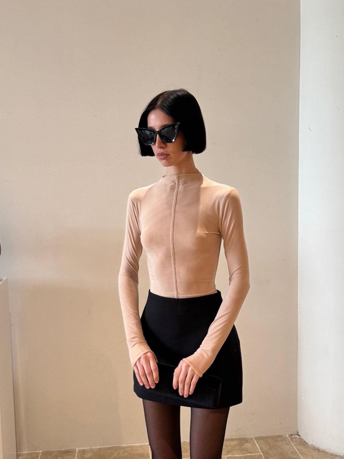 Nude Sculpt Long Sleeve Top by COCOSIN