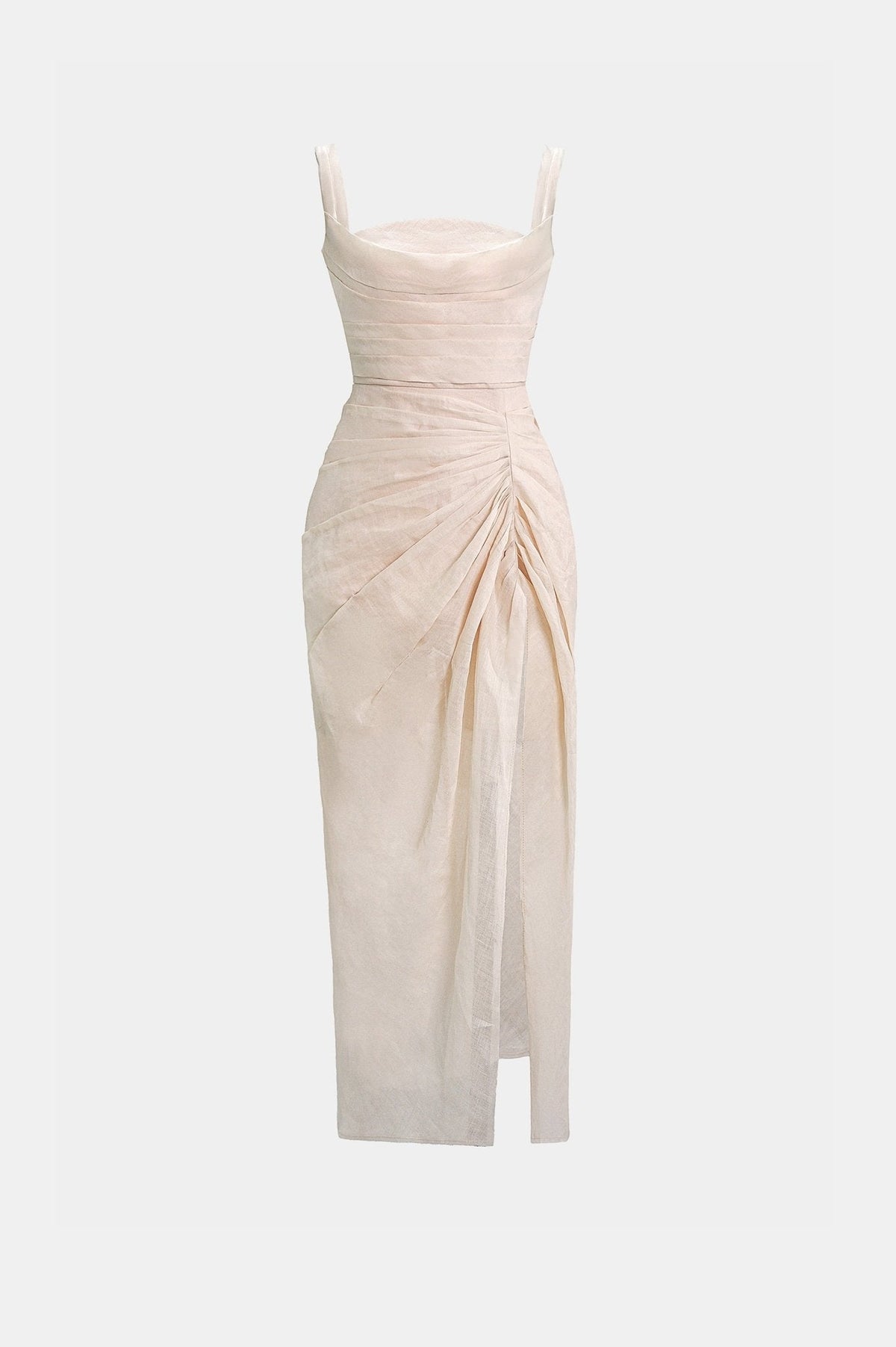 Organza Linen Draped Dress by Montsand