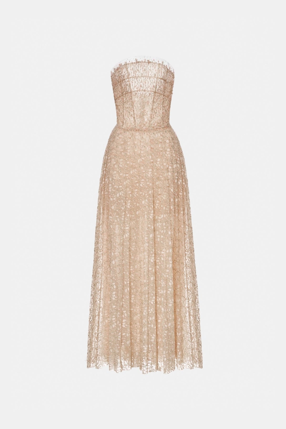 Pastel Crystal Beaded Maxi Dress by Montsand